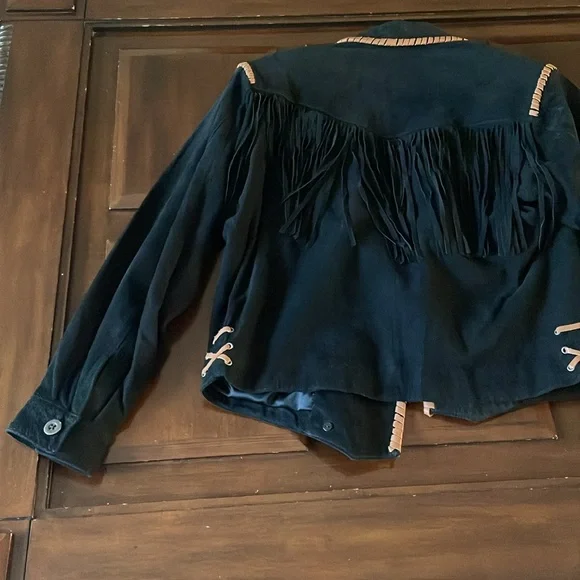 Women’s size 10 vintage black Scully Fringe Leather western equestrian Jacket - Picture 14 of 16